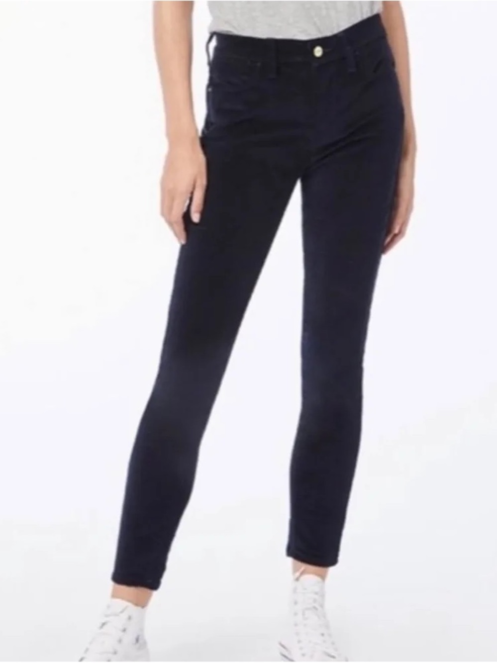 FRAME Denim Le High Skinny Navy Corduroy Jeans (27)